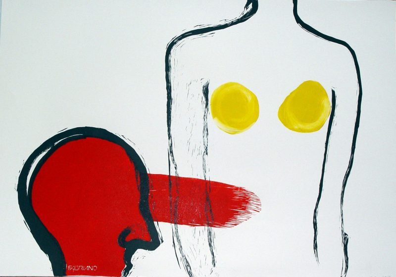Figure and red head